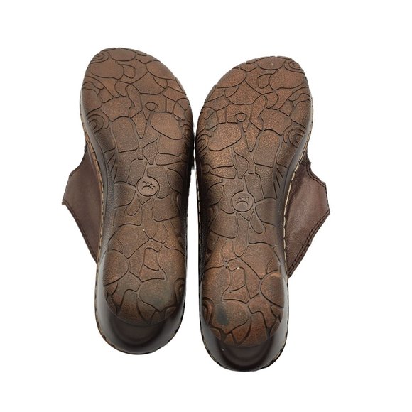 Baretraps Womens Size 8 M Genuine Leather Slip on Mary Janes Clogs Brown Mule - Picture 8 of 8